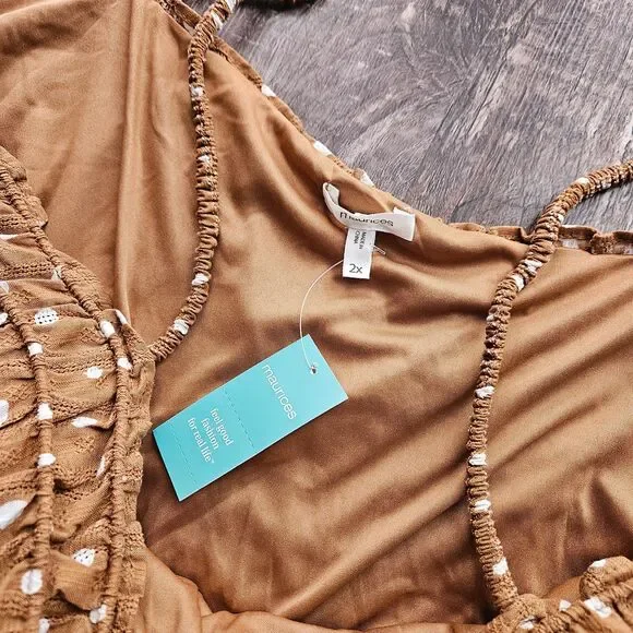 Maurices Polka Dot Smocked Dress - Picture 4 of 4